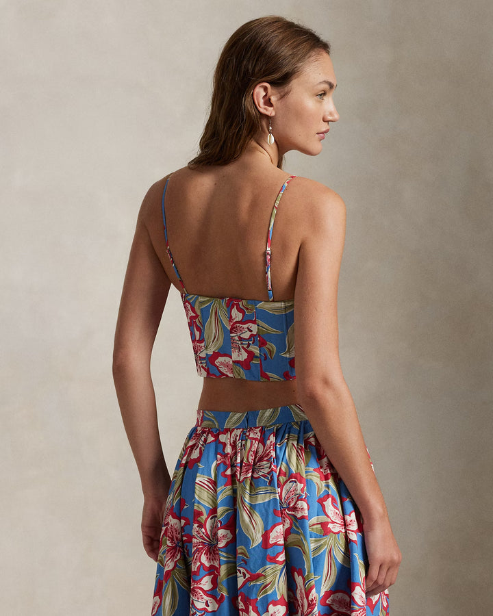 Ralph Lauren Floral Cotton Bustier Top