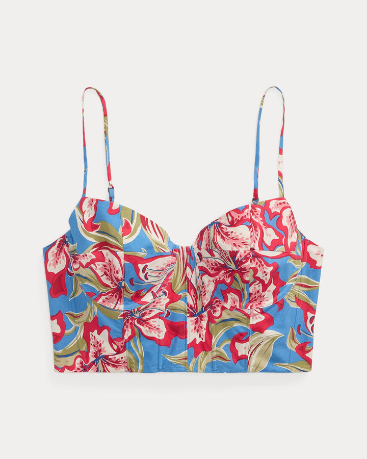 Ralph Lauren Floral Cotton Bustier Top