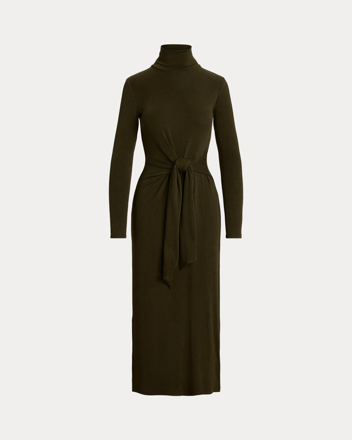 Ralph Lauren Tie-Front Turtleneck Dress