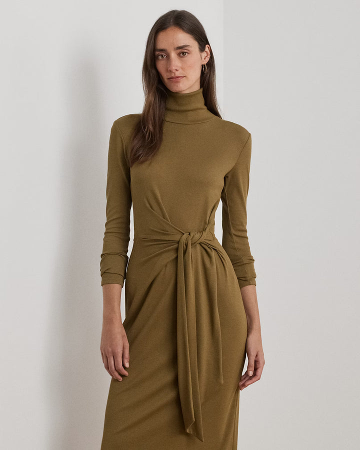 Ralph Lauren Tie-Front Turtleneck Dress