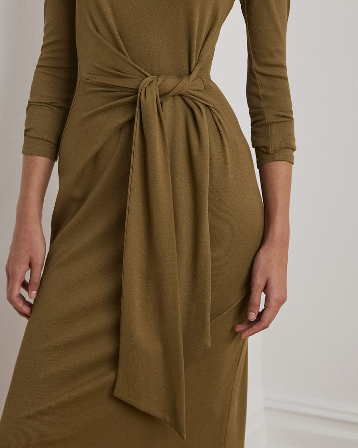 Ralph Lauren Tie-Front Turtleneck Dress