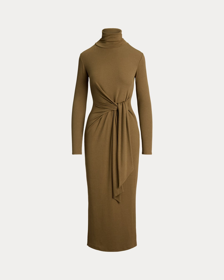 Ralph Lauren Tie-Front Turtleneck Dress