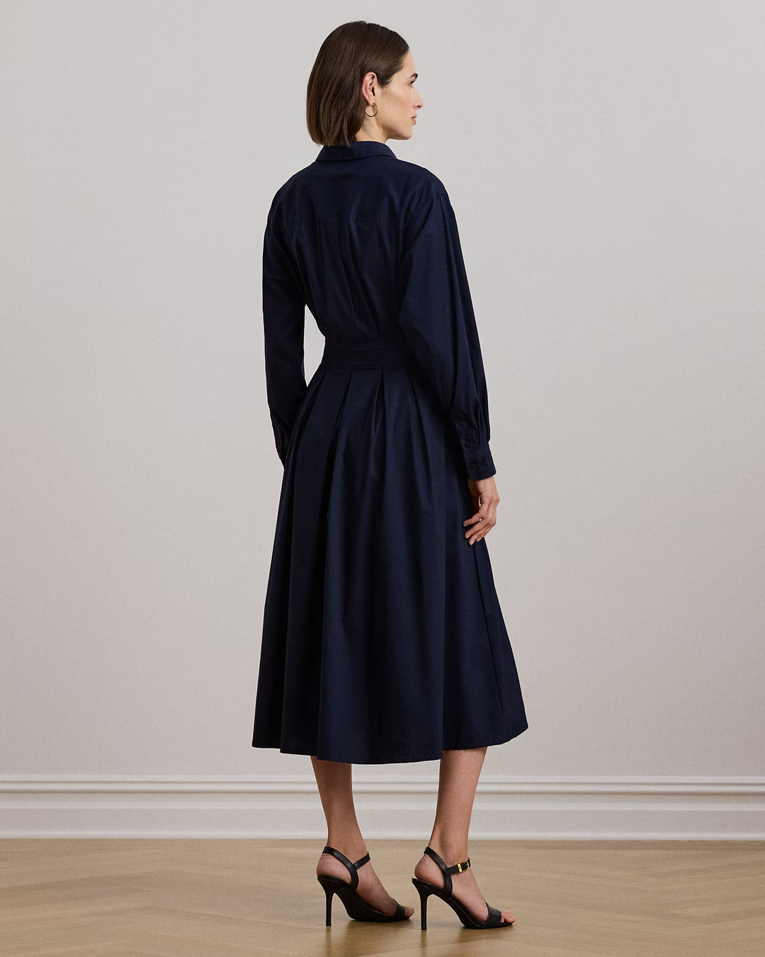 Ralph Lauren Belted Cotton-Blend Midi Shirtdress