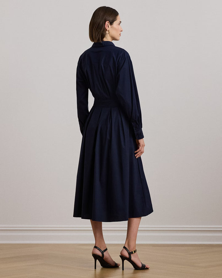 Ralph Lauren Belted Cotton-Blend Midi Shirtdress
