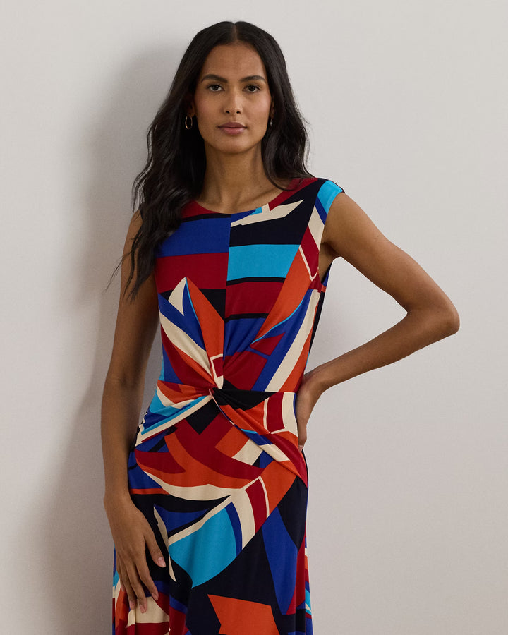 Ralph Lauren Print Twist-Front Jersey Dress