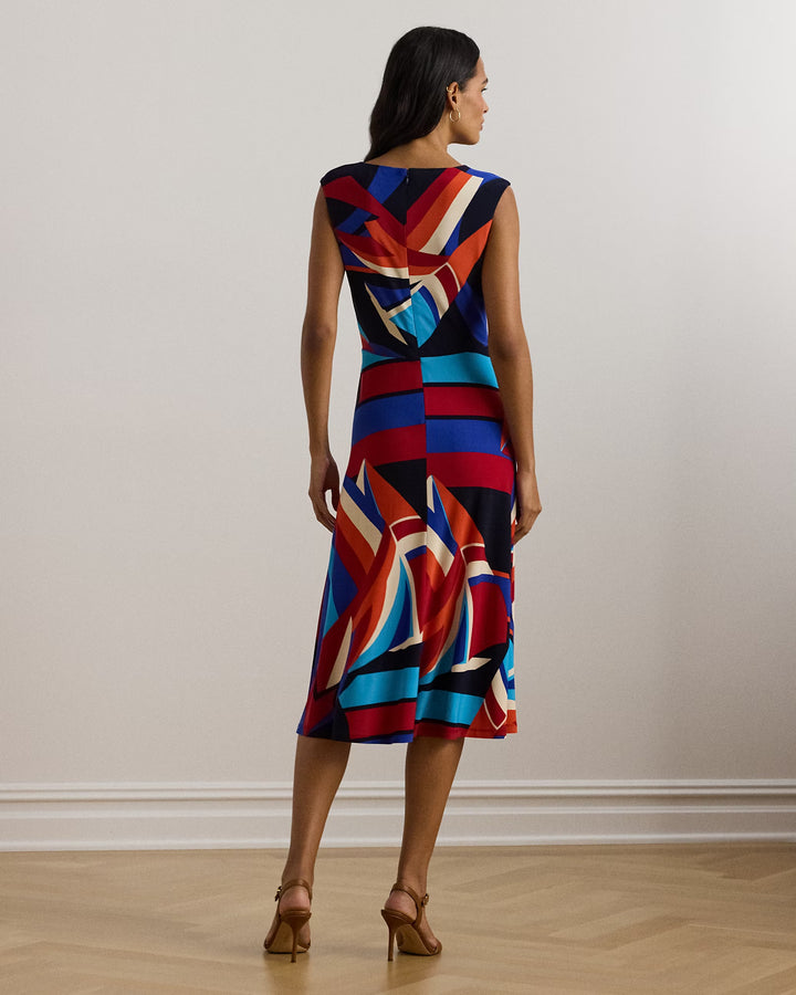 Ralph Lauren Print Twist-Front Jersey Dress