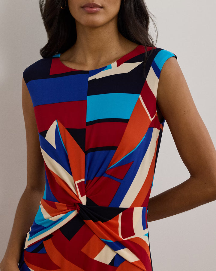 Ralph Lauren Print Twist-Front Jersey Dress