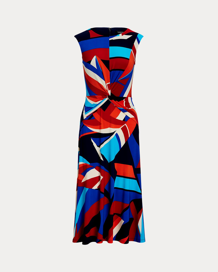 Ralph Lauren Print Twist-Front Jersey Dress