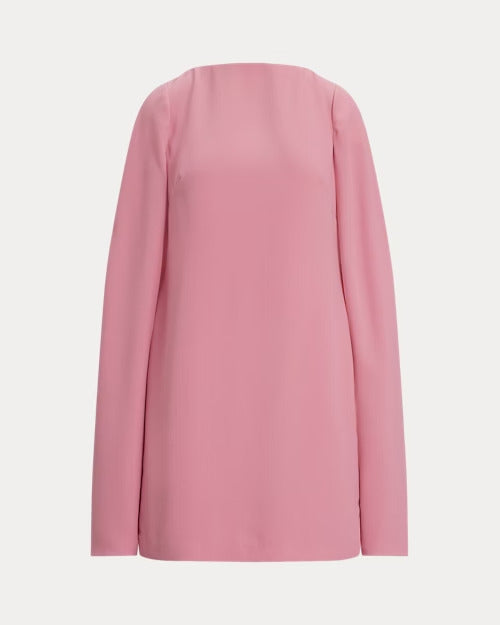 Ralph Lauren Cape Georgette Cocktail Dress