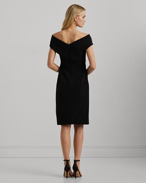 Ralph Lauren Crepe Off-the-Shoulder Cocktail Dress