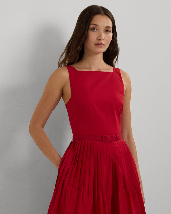 Ralph Lauren Belted Taffeta Cocktail Dress
