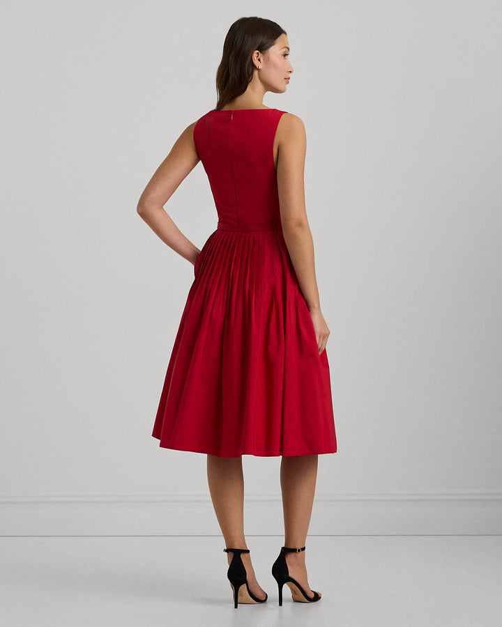 Ralph Lauren Belted Taffeta Cocktail Dress