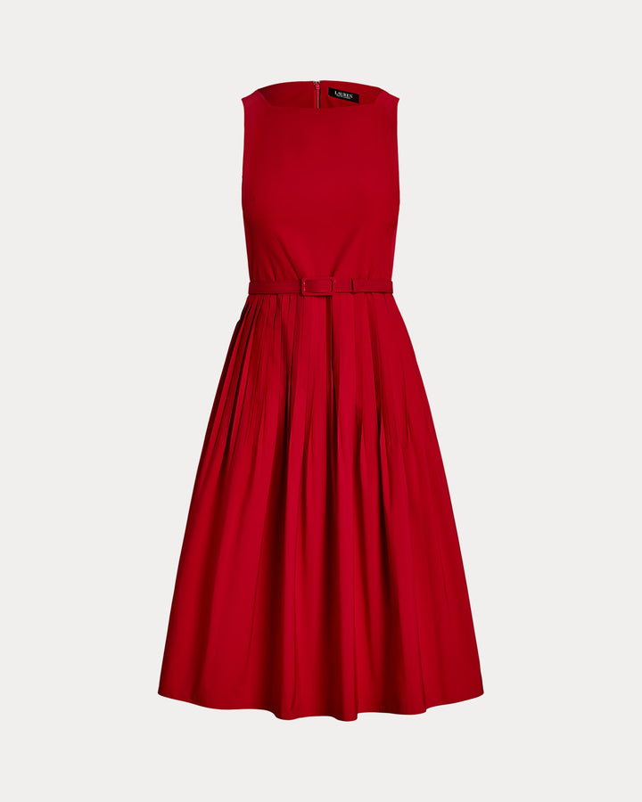 Ralph Lauren Belted Taffeta Cocktail Dress