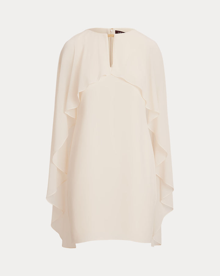 Ralph Lauren Cape Georgette Cocktail Dress