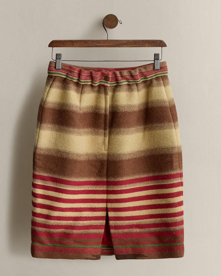 Ralph Lauren c. 1990 Striped Wool Skirt - Size L