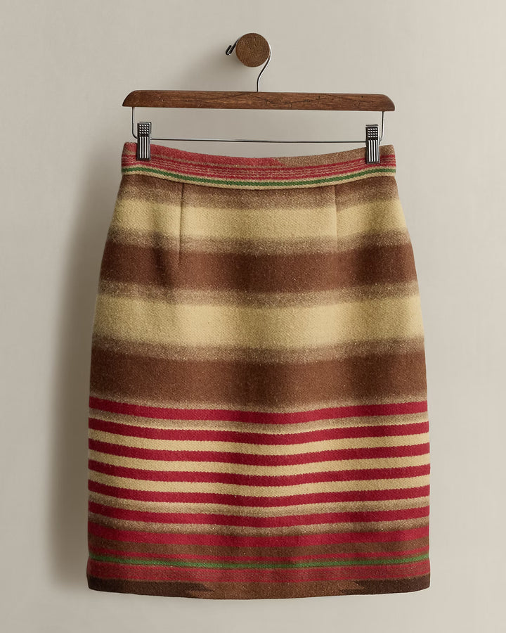 Ralph Lauren c. 1990 Striped Wool Skirt - Size L