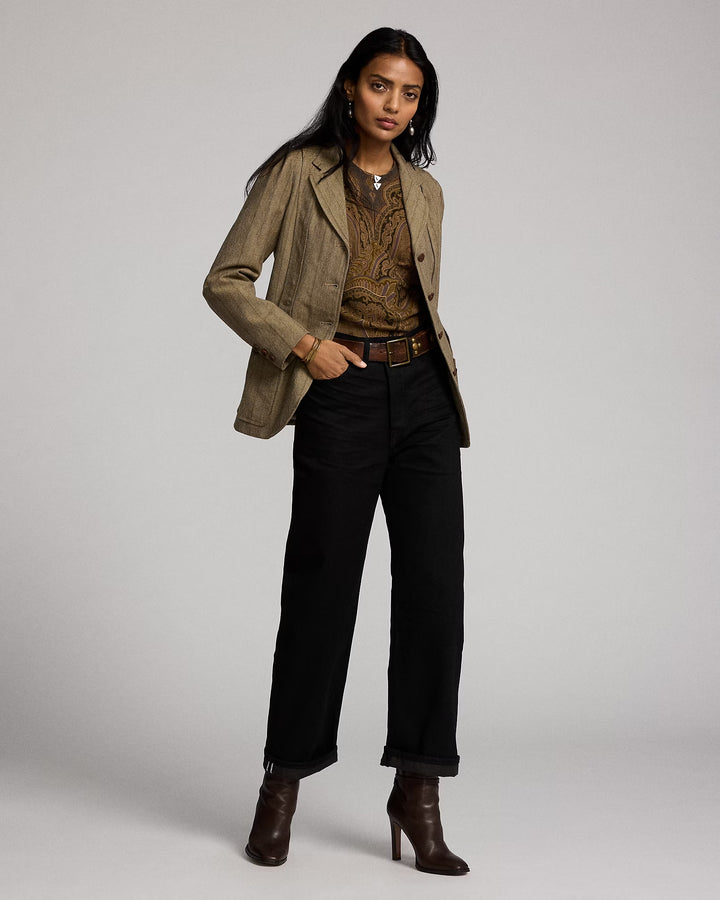 Ralph Lauren Paisley Twill Bias-Cut Blouse