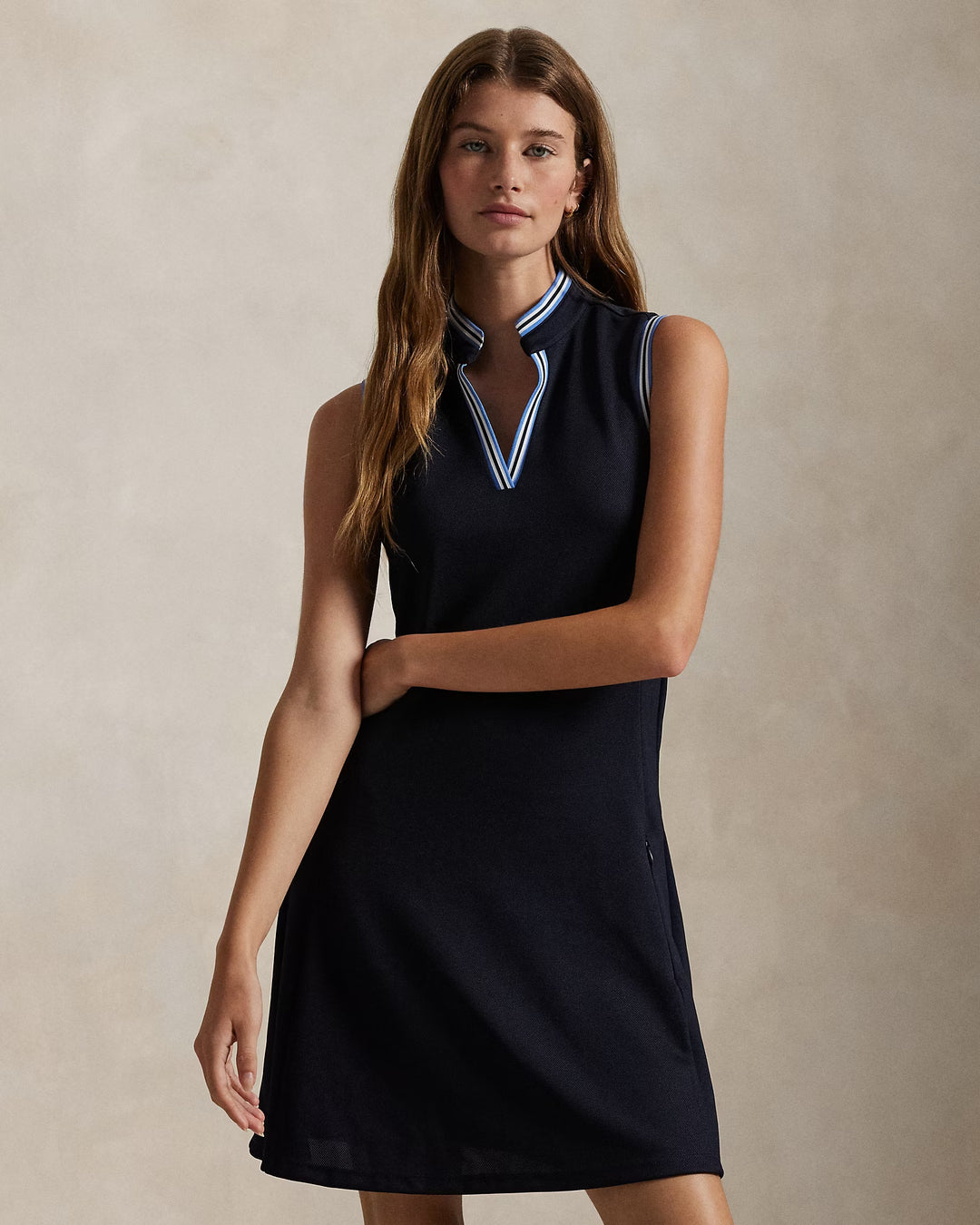 Ralph Lauren Stretch Piqué Sleeveless Dress