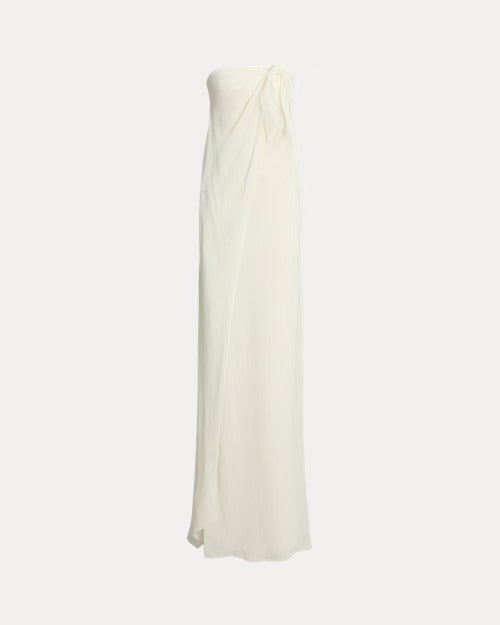 Ralph Lauren Brigitta Linen Voile Evening Dress