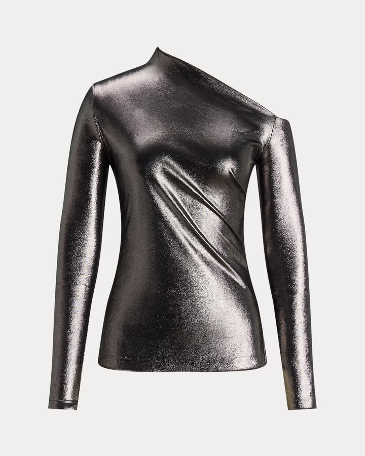 Ralph Lauren Metallic Jersey Long-Sleeve Top