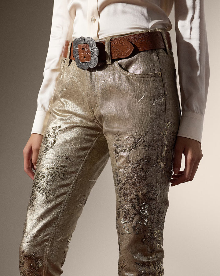 Ralph Lauren Embellished 160 Slim Denim Jean