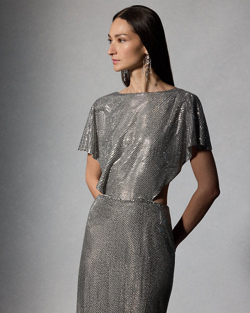 Ralph Lauren Sariah Embellished Silk Evening Dress