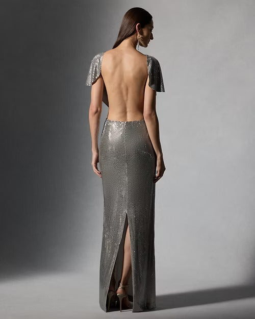 Ralph Lauren Sariah Embellished Silk Evening Dress
