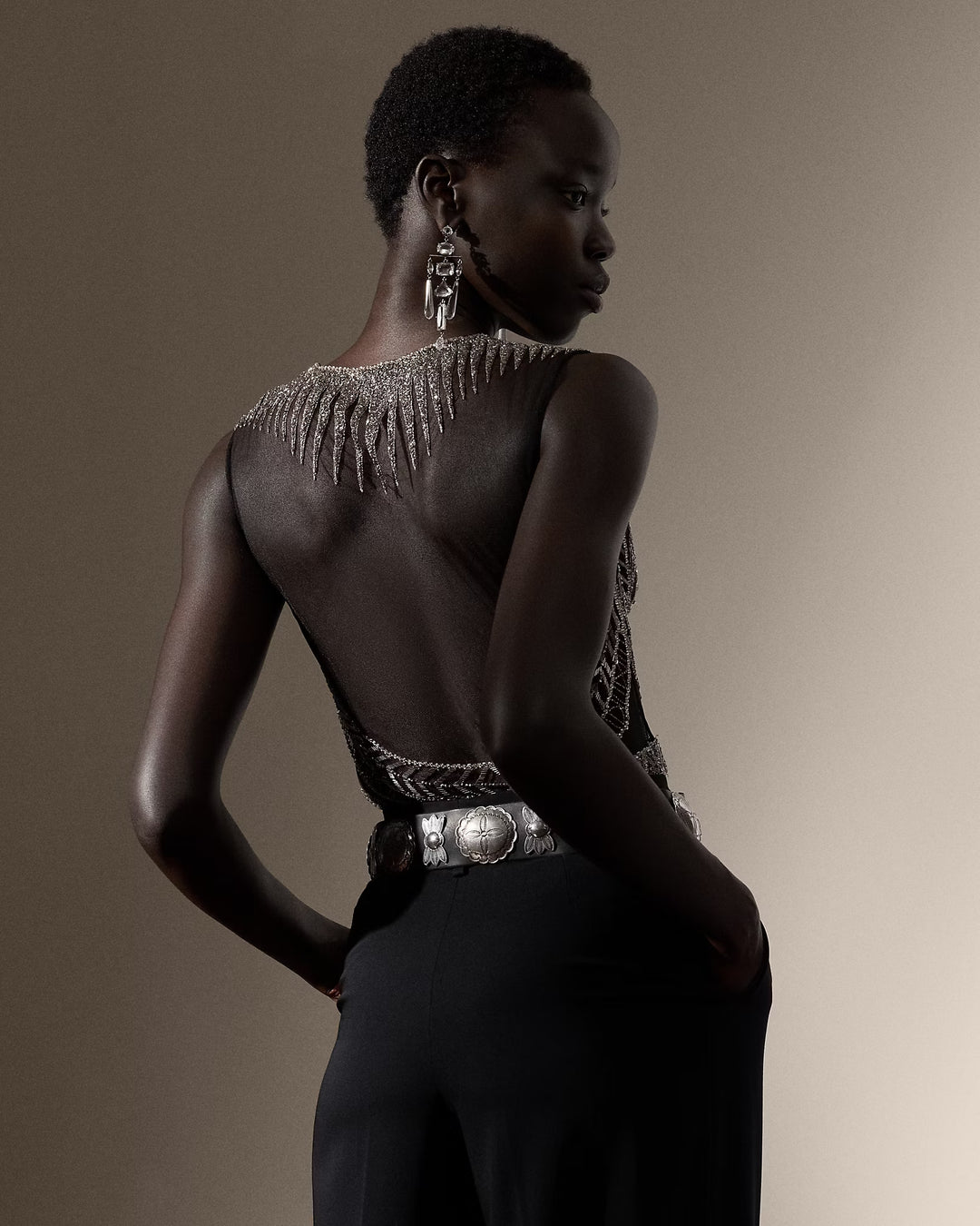 Ralph Lauren Tabetha Embellished Sleeveless Blouse