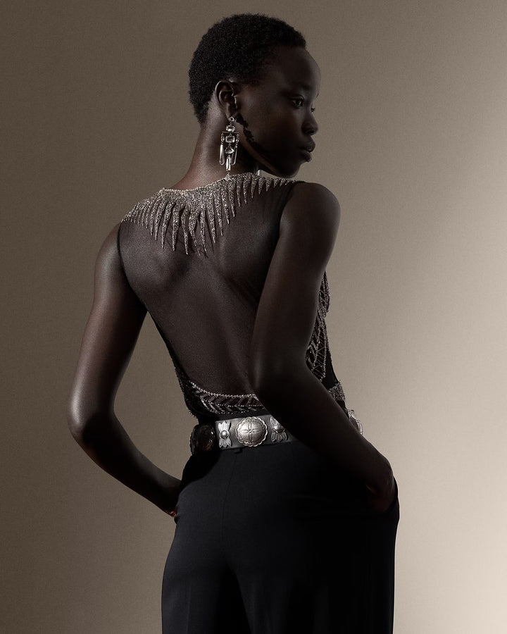 Ralph Lauren Tabetha Embellished Sleeveless Blouse