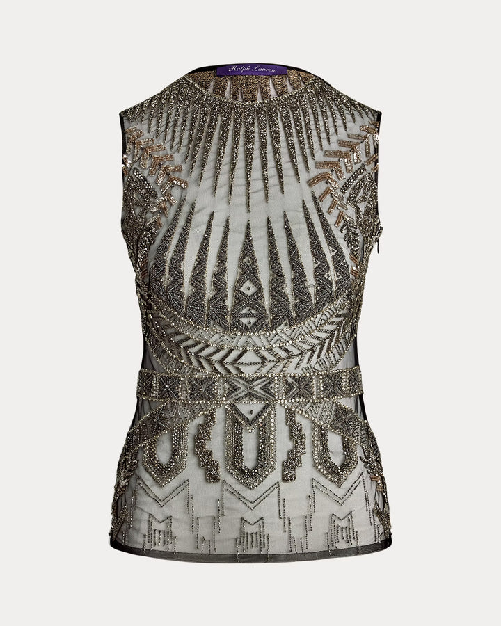 Ralph Lauren Tabetha Embellished Sleeveless Blouse