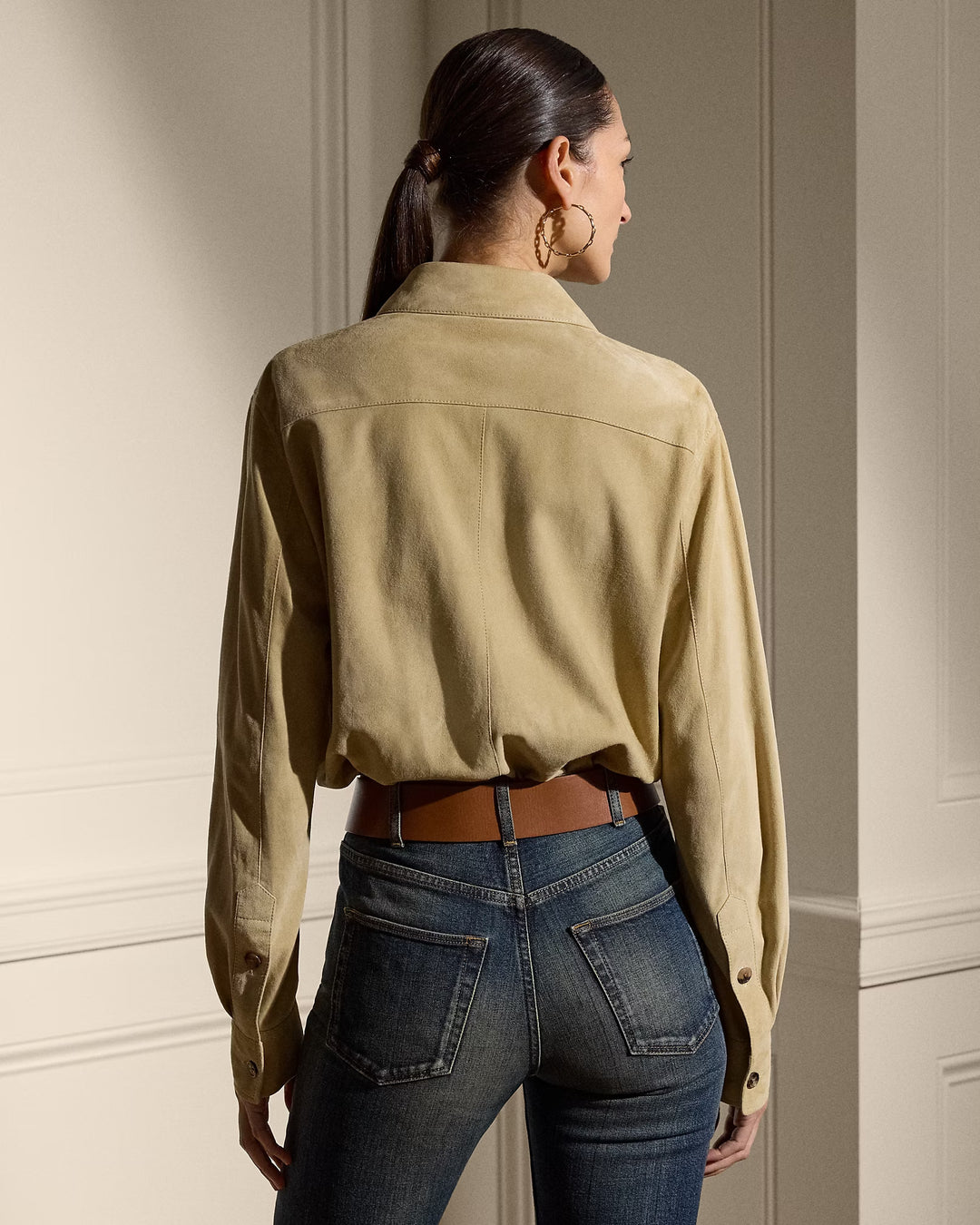 Ralph Lauren Landry Lamb-Suede Shirt