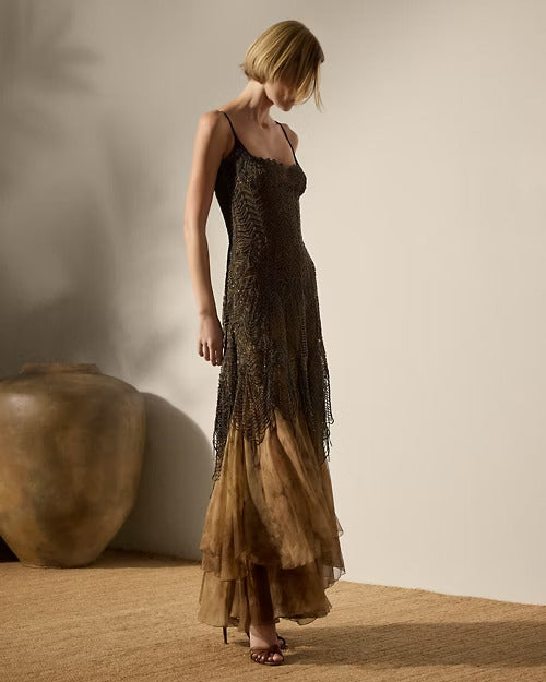Ralph Lauren Erin Embellished Tulle Evening Dress