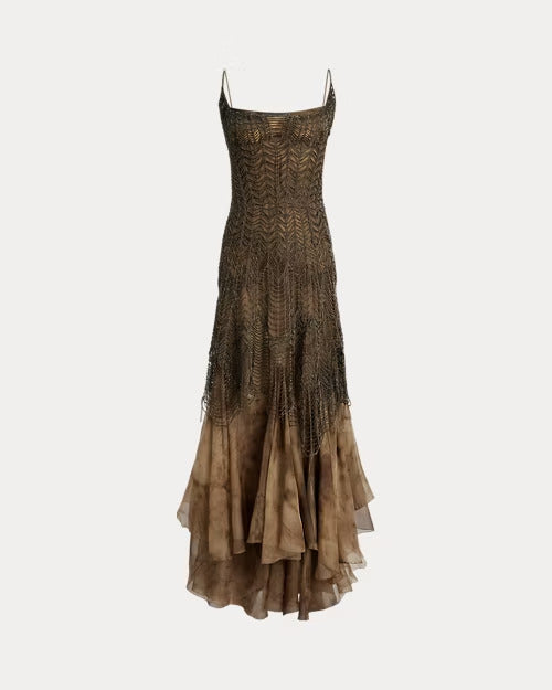 Ralph Lauren Erin Embellished Tulle Evening Dress