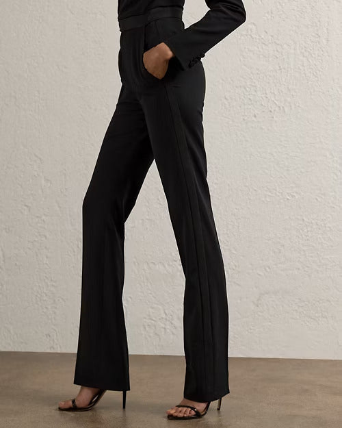 Ralph Lauren Tenney Wool Gabardine Tuxedo Jumpsuit