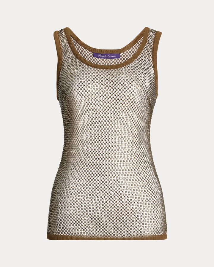 Ralph Lauren Melony Embellished Mesh Tank Top