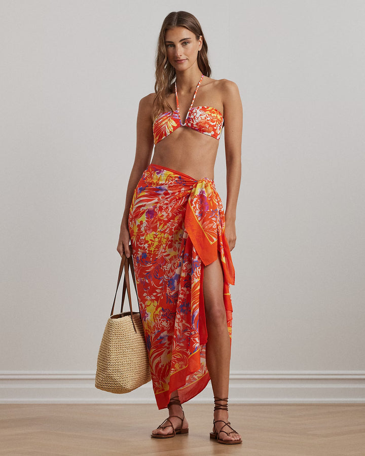 Ralph Lauren Floral Cotton Wrap Skirt Cover-Up