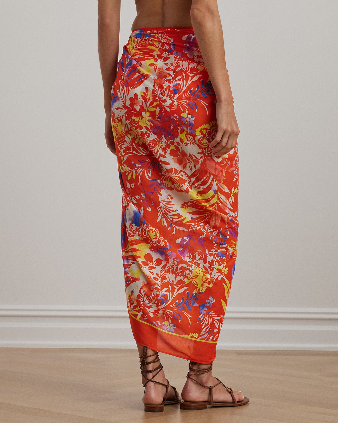Ralph Lauren Floral Cotton Wrap Skirt Cover-Up