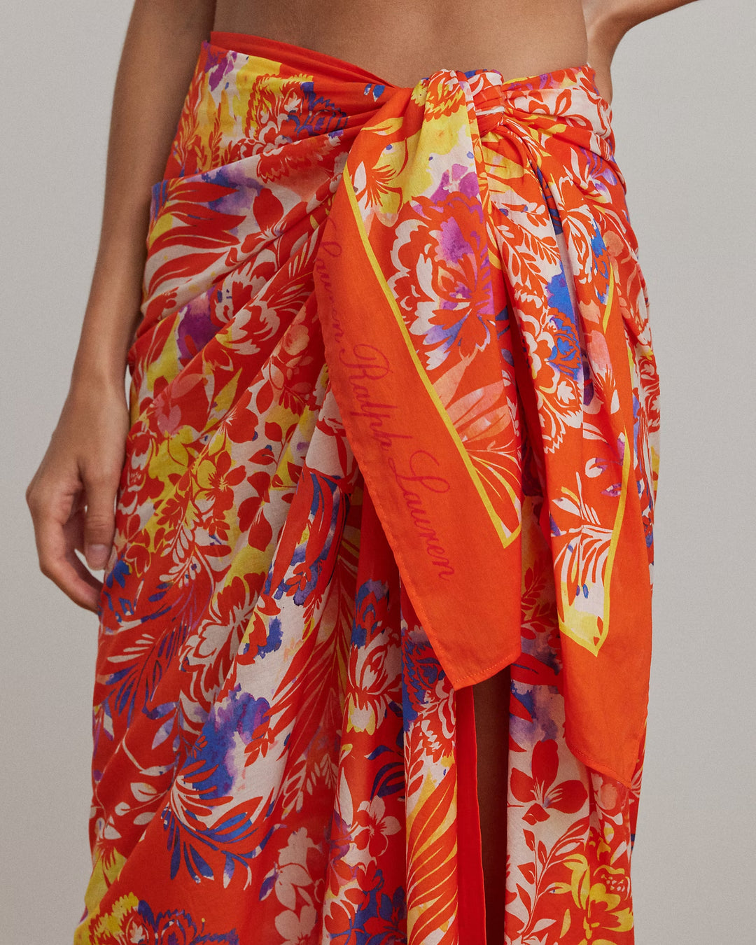Ralph Lauren Floral Cotton Wrap Skirt Cover-Up