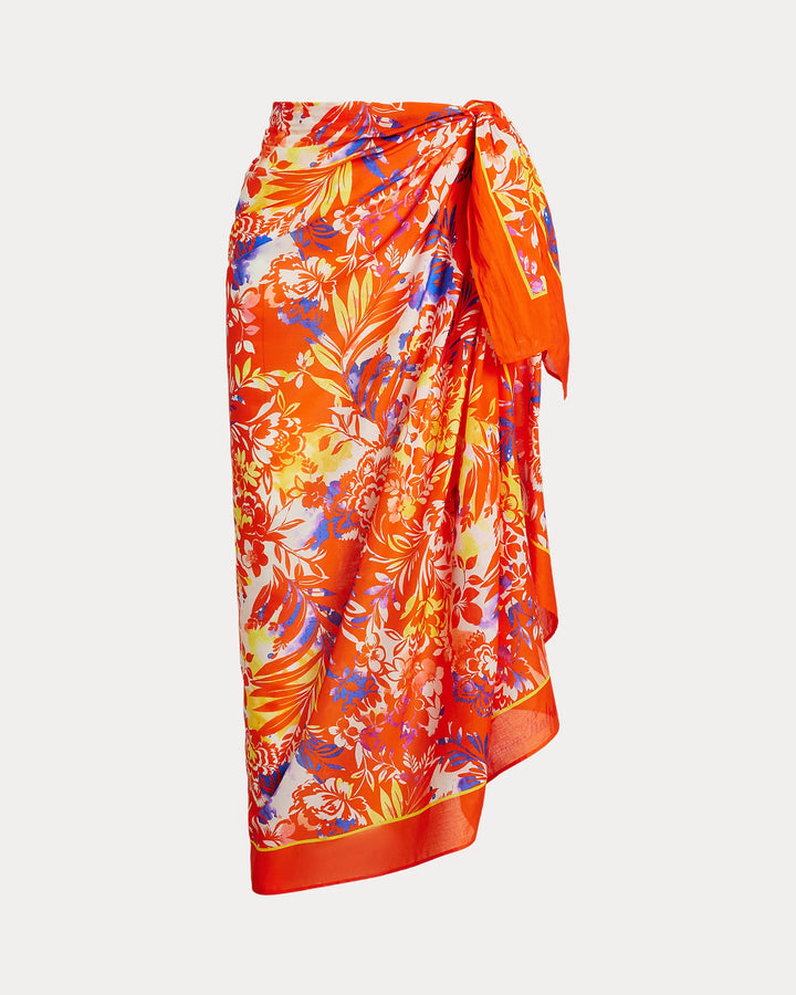 Ralph Lauren Floral Cotton Wrap Skirt Cover-Up