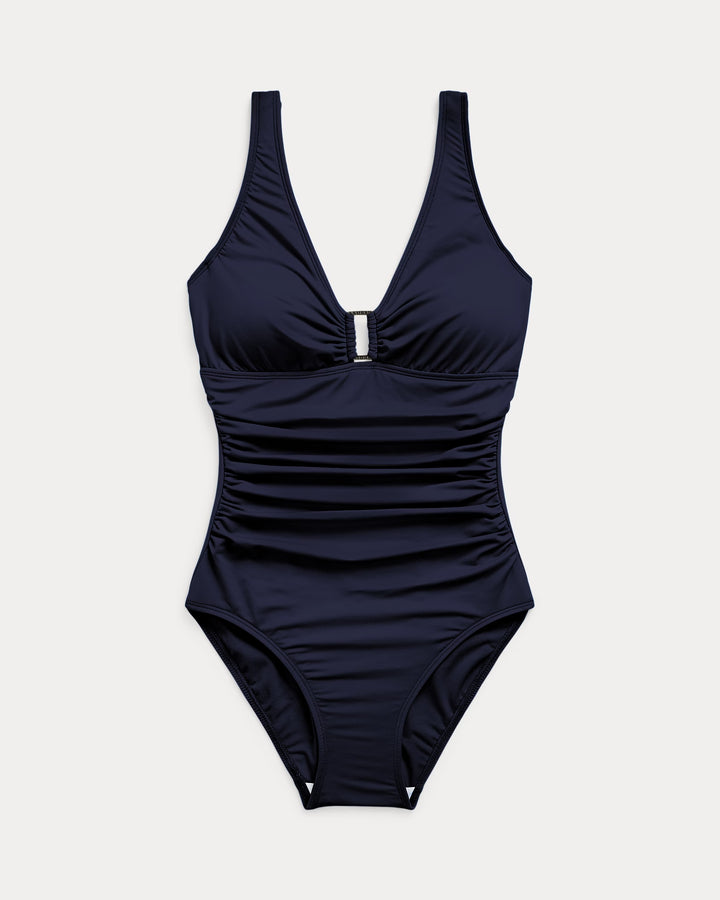 Ralph Lauren Shirred Ring-Front One-Piece