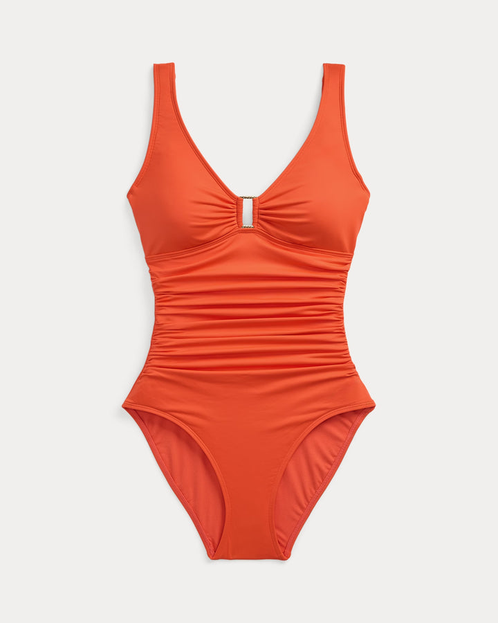 Ralph Lauren Shirred Ring-Front One-Piece
