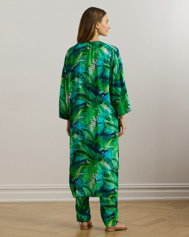 Ralph Lauren Palm-Frond-Print Robe Cover-Up