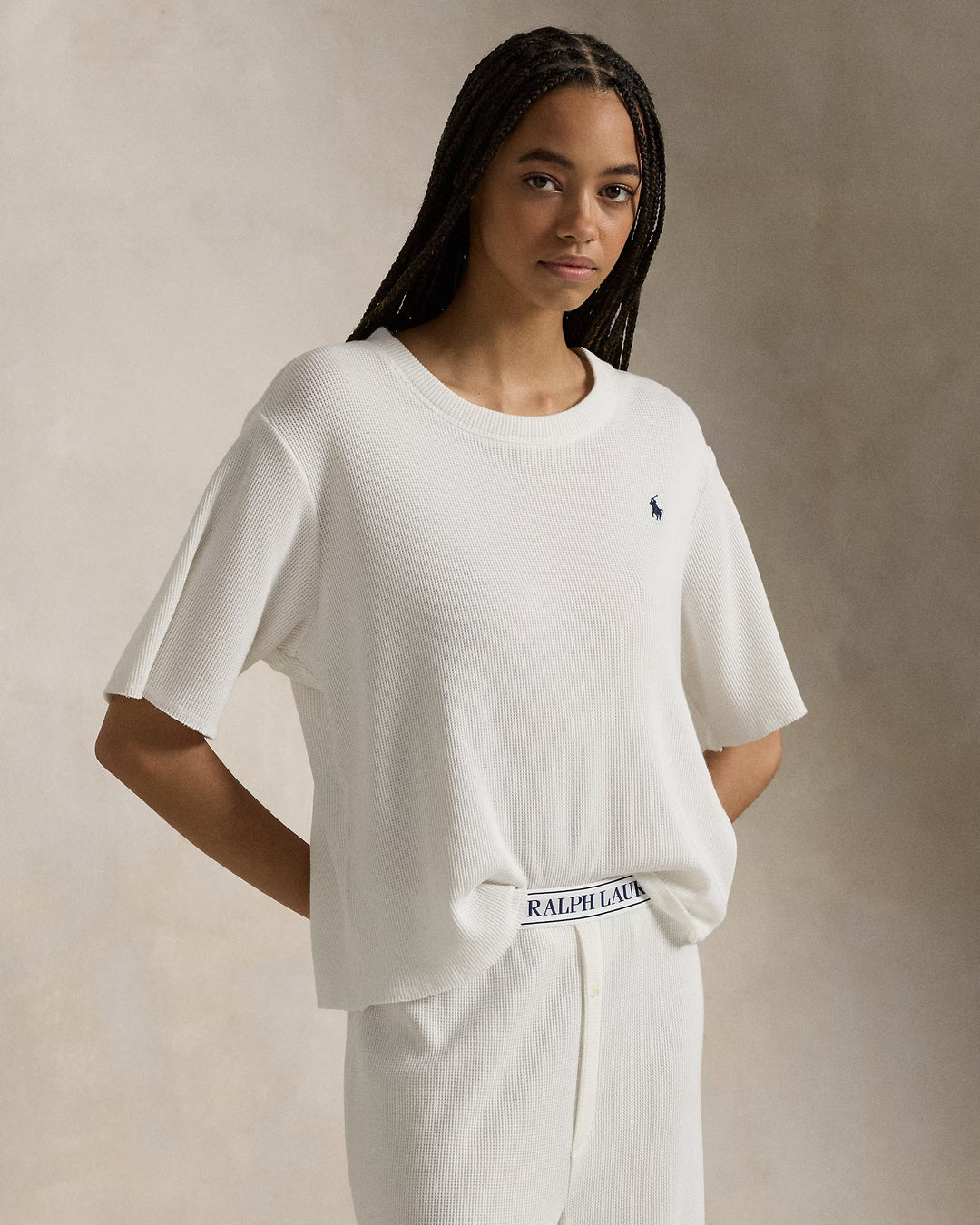 Ralph Lauren Waffle-Knit Pajama Set