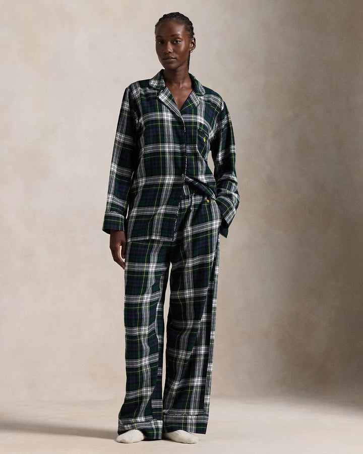 Ralph Lauren Plaid Cotton Flannel Long-Sleeve PJ Set