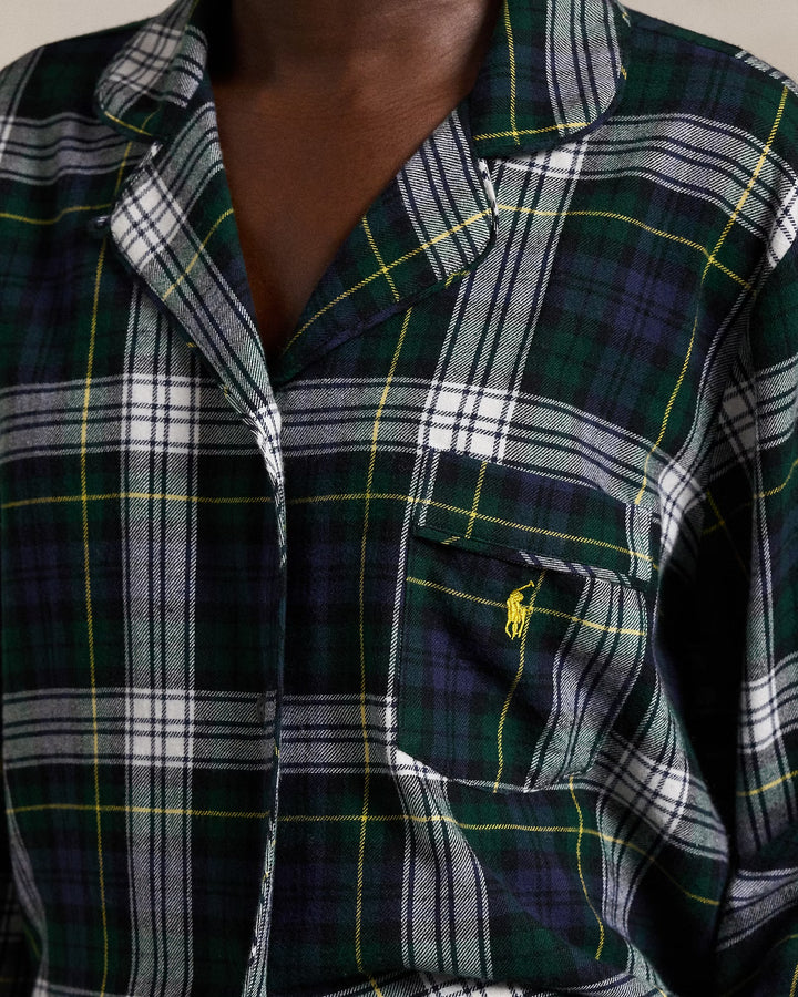 Ralph Lauren Plaid Cotton Flannel Long-Sleeve PJ Set