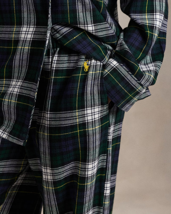 Ralph Lauren Plaid Cotton Flannel Long-Sleeve PJ Set
