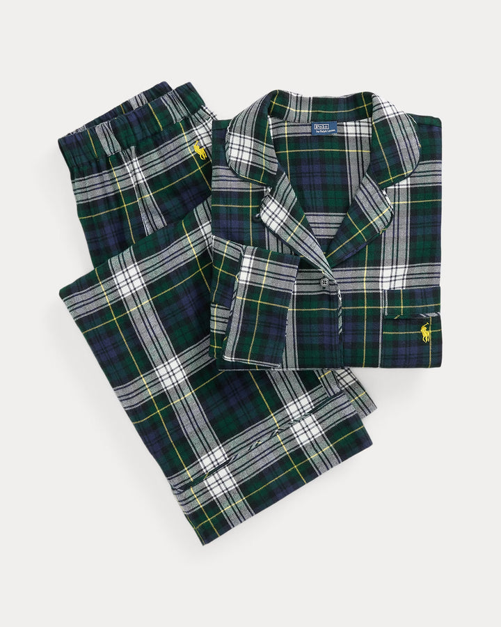 Ralph Lauren Plaid Cotton Flannel Long-Sleeve PJ Set