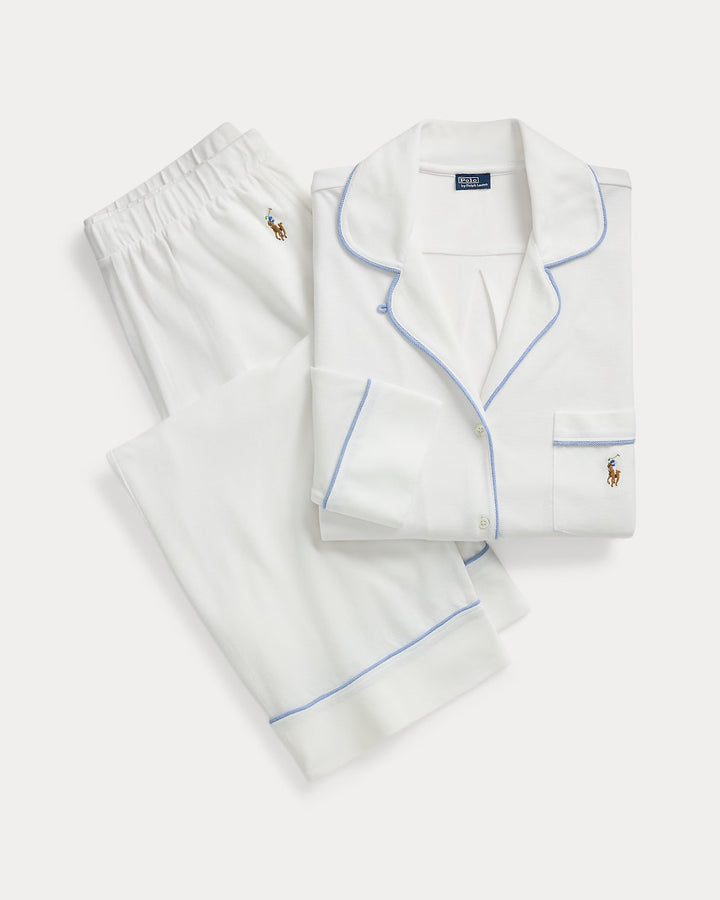 Ralph Lauren Knit Long-Sleeve Shirt & Pant Pajama Set