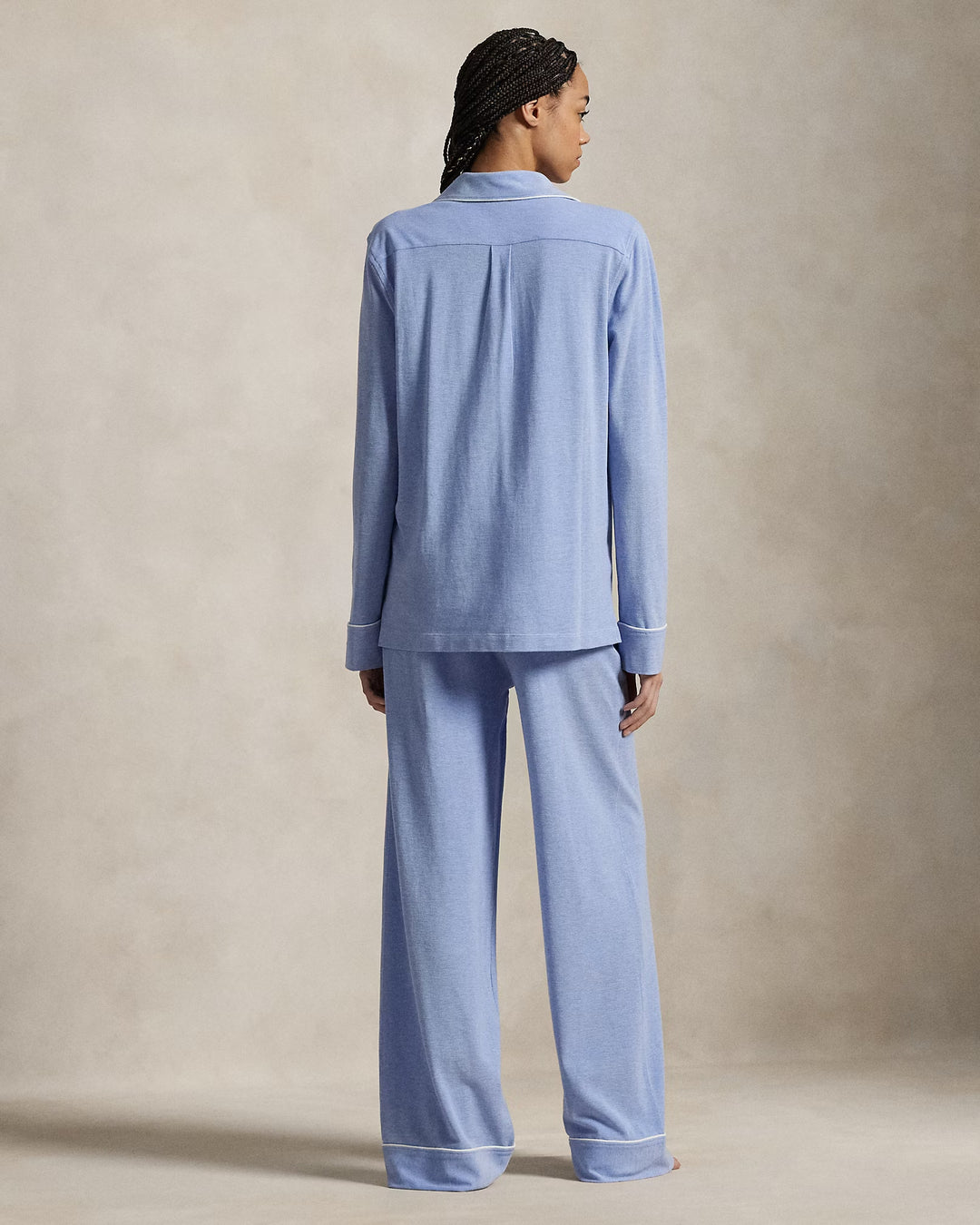 Ralph Lauren Knit Long-Sleeve Shirt & Pant Pajama Set