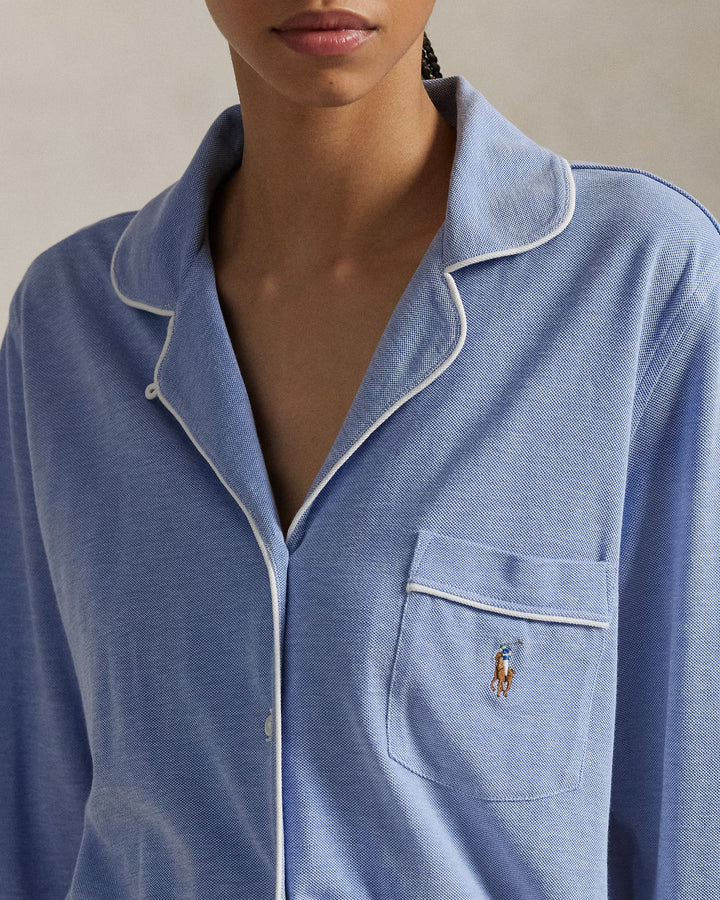 Ralph Lauren Knit Long-Sleeve Shirt & Pant Pajama Set